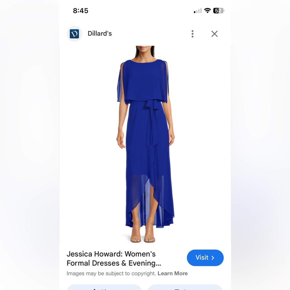 Lightweight and Elegant Jessica Howard Women's blue cocktail Dress size 6